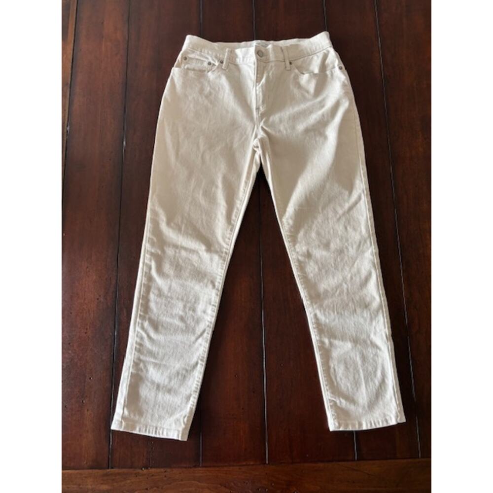 Banana Republic Size 8 Cream‎ Color Denim Jeans